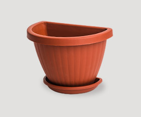 Wall flowerpot with pad r-200mm